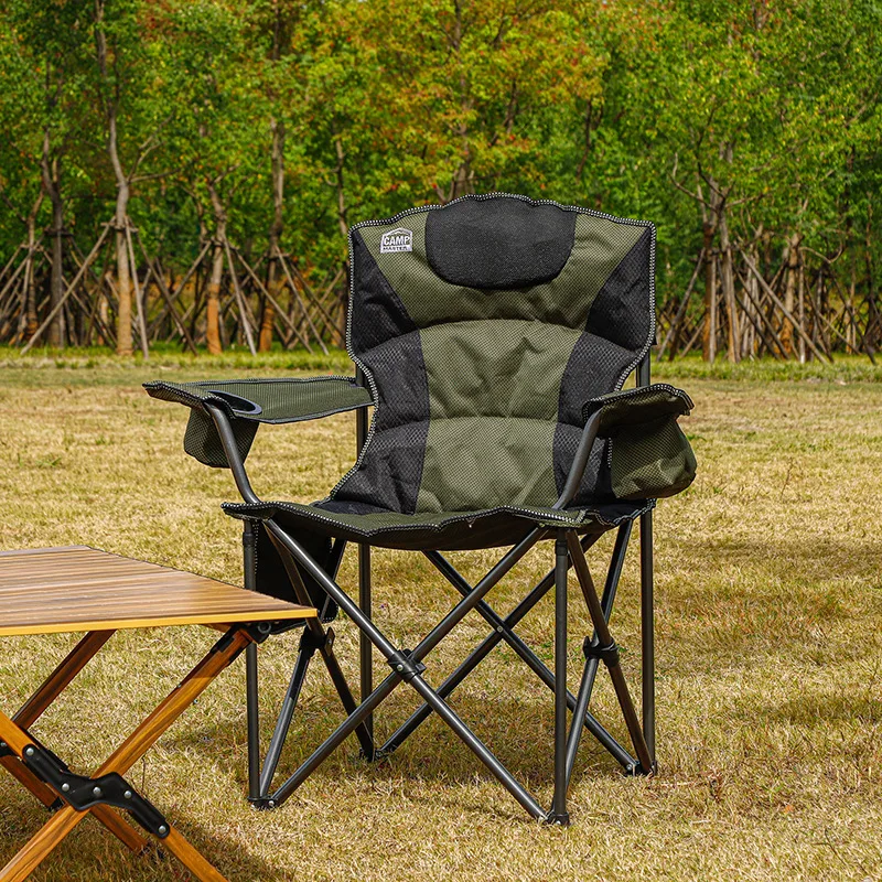

Modern Durable Outdoor Furniture Folding Chair Thickened Steel Tube Armchair Camping Beach Fishing Garden Park Oxford Fabric