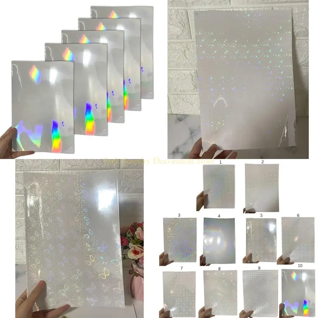 

D46E Butterfly Dot Голографическая холодная ламинированная пленка блестящая эпоксидная пленка с клейкой клейкой пленкой