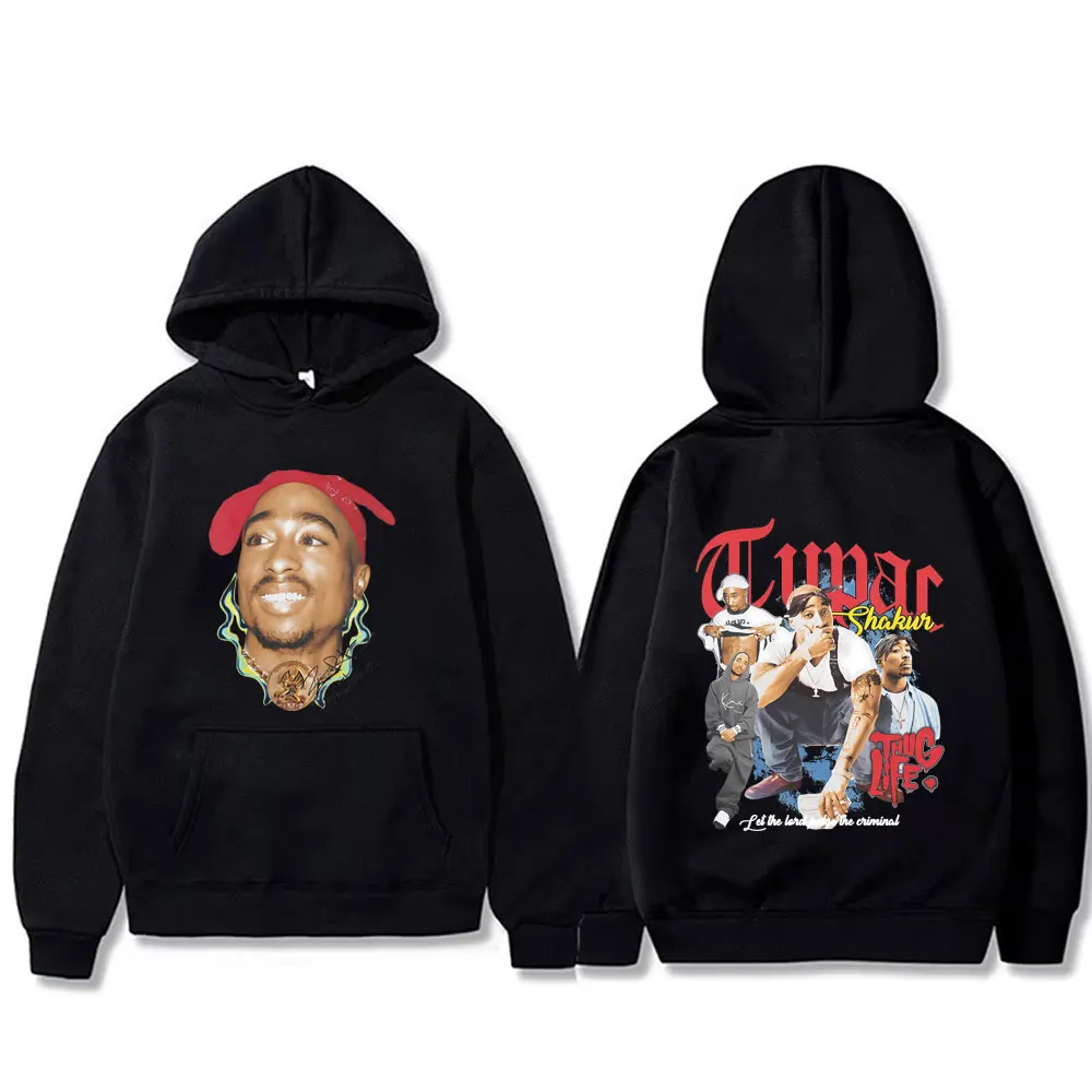 

Rapper Tupac 2pac Graphic Hoodie Men Women Hip Hop Fashion Vintage Pullover Hoodies Male Casual Fleece Cotton Hooded Sweatshirt