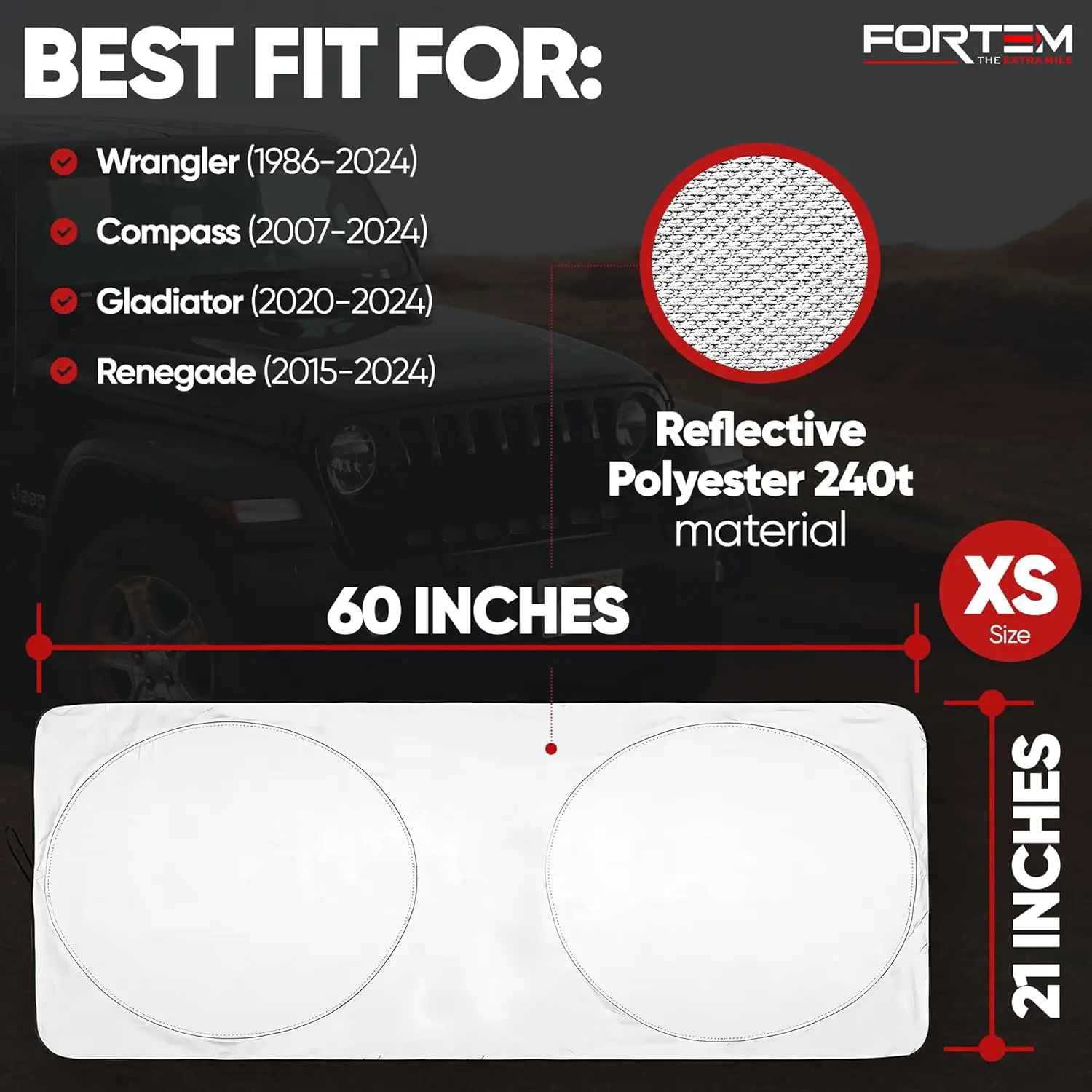 Parasol de coche para parabrisas, parasol reflectante para parabrisas, poliéster 240T, protección solar interior automotriz, calor definitivo