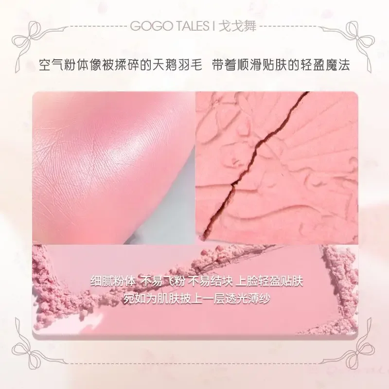 GOGO TALES Nuova tavolozza di fard Lunga durata Facile da colorare Espansione a bassa saturazione Contrazione Colore Rouge Trucco quotidiano con fard