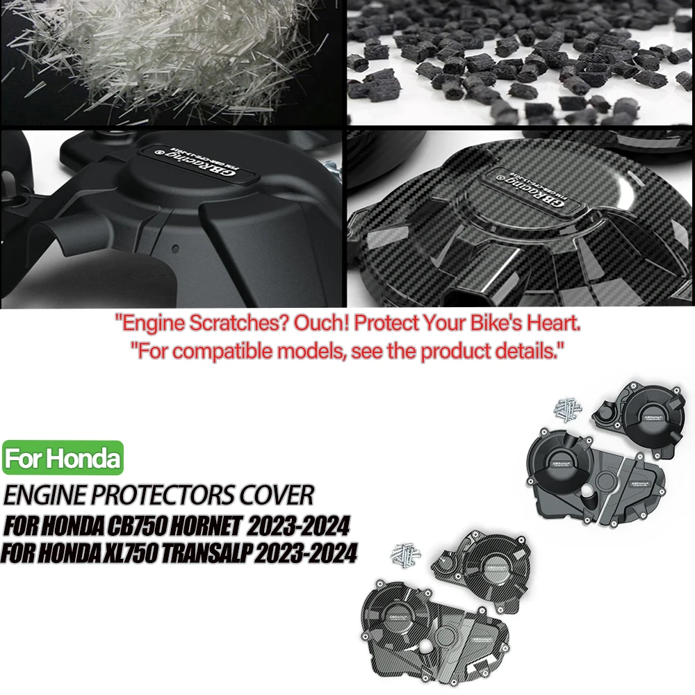 

For Honda CB750 HORNET 2023-2024 XL750 TRANSALP 2023-2024 Protector de Motor Moto Completo Kit de Protección Accesorios