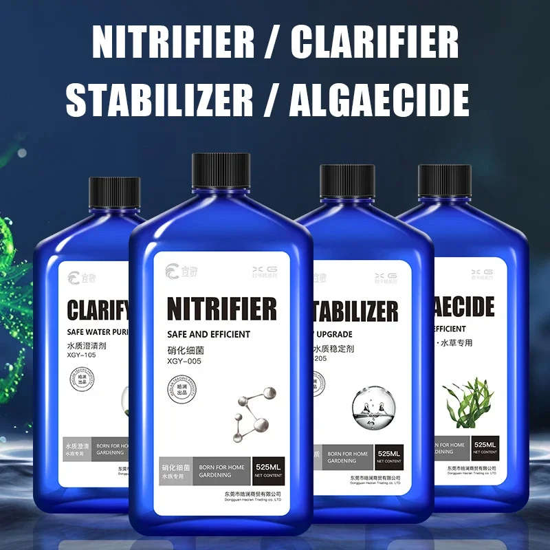 Aquarium Nitrifying Bacteria Water Clarifier Stabilizer Algaecide Liquid Water Treatment Dechlorination Fish Tank Accessories