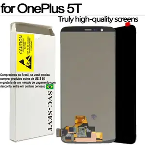 Bilashmart Original AMOLED 6.01 OnePlus 5T A5010 1+ 5T LCD Display Touch Screen Digitizer Replacement Parts