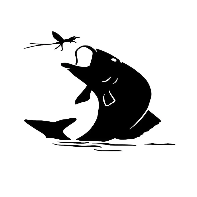 

Small fish eating shrimp design pattern, car window bumper, motorcycle accessories decoration, vinyl car sticker