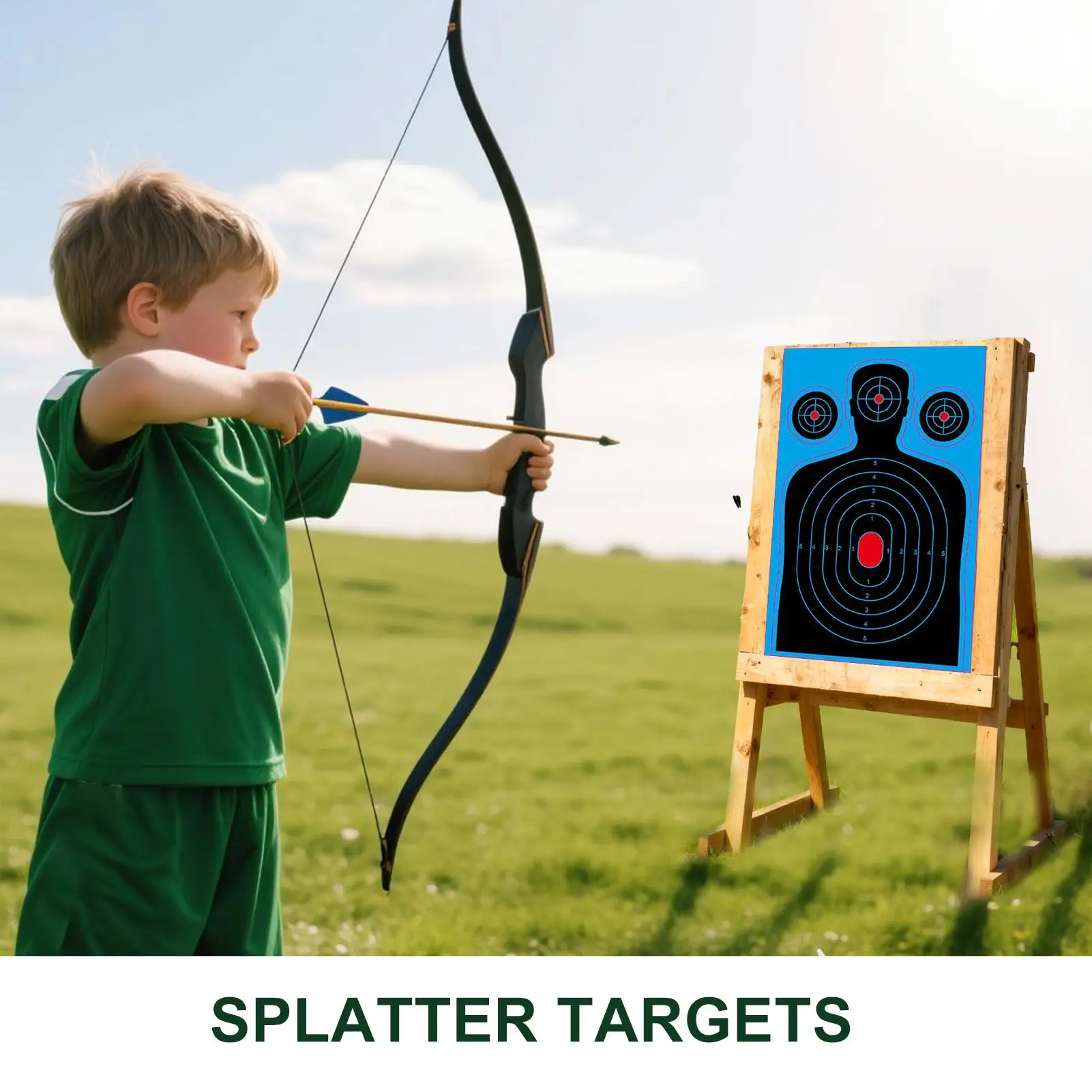 

10 Pieces 18x12Inch Splatter Targets High Visibility Shots Paper for Outdoor Practice Competition Daily Training Team Activities