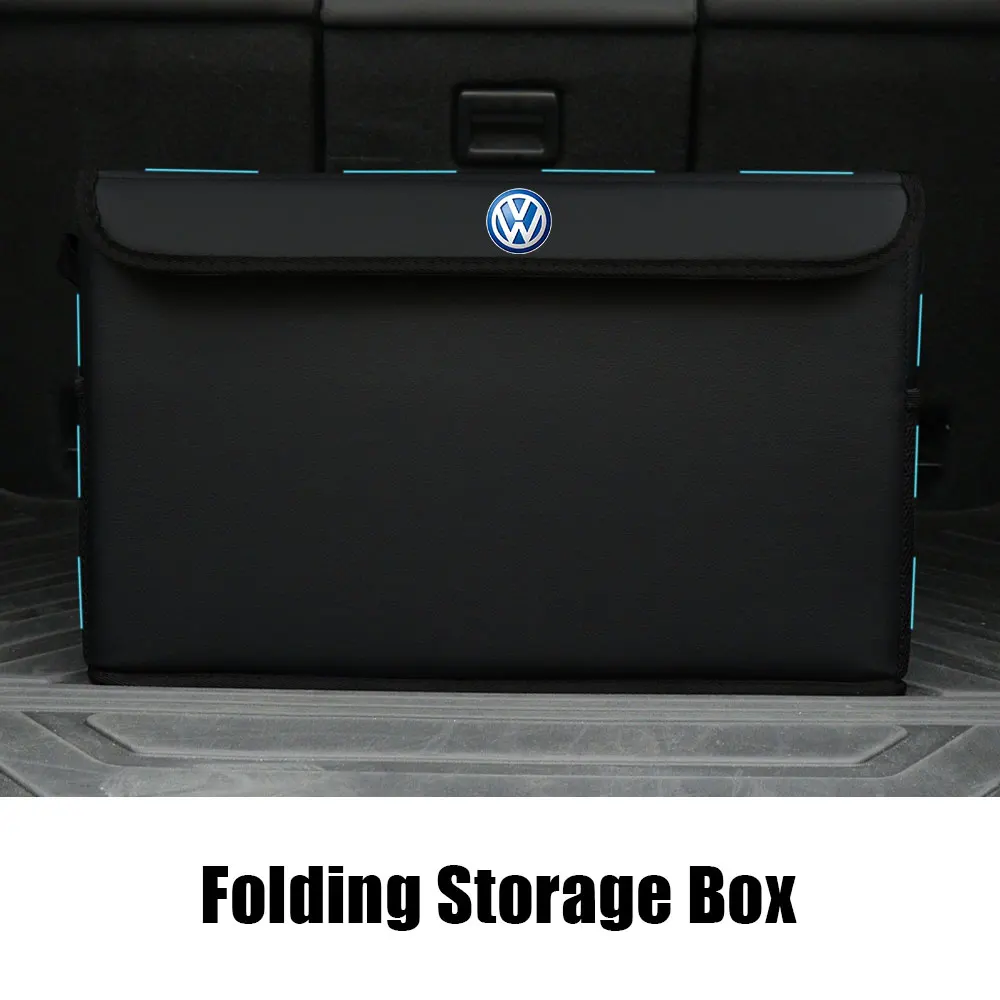

Car Leather Storage Travel Box Trunk Organizer Case Accessories for Volkswagen VW Rline Golf Bora GTI R32 Polo Touran Tiguan MK7