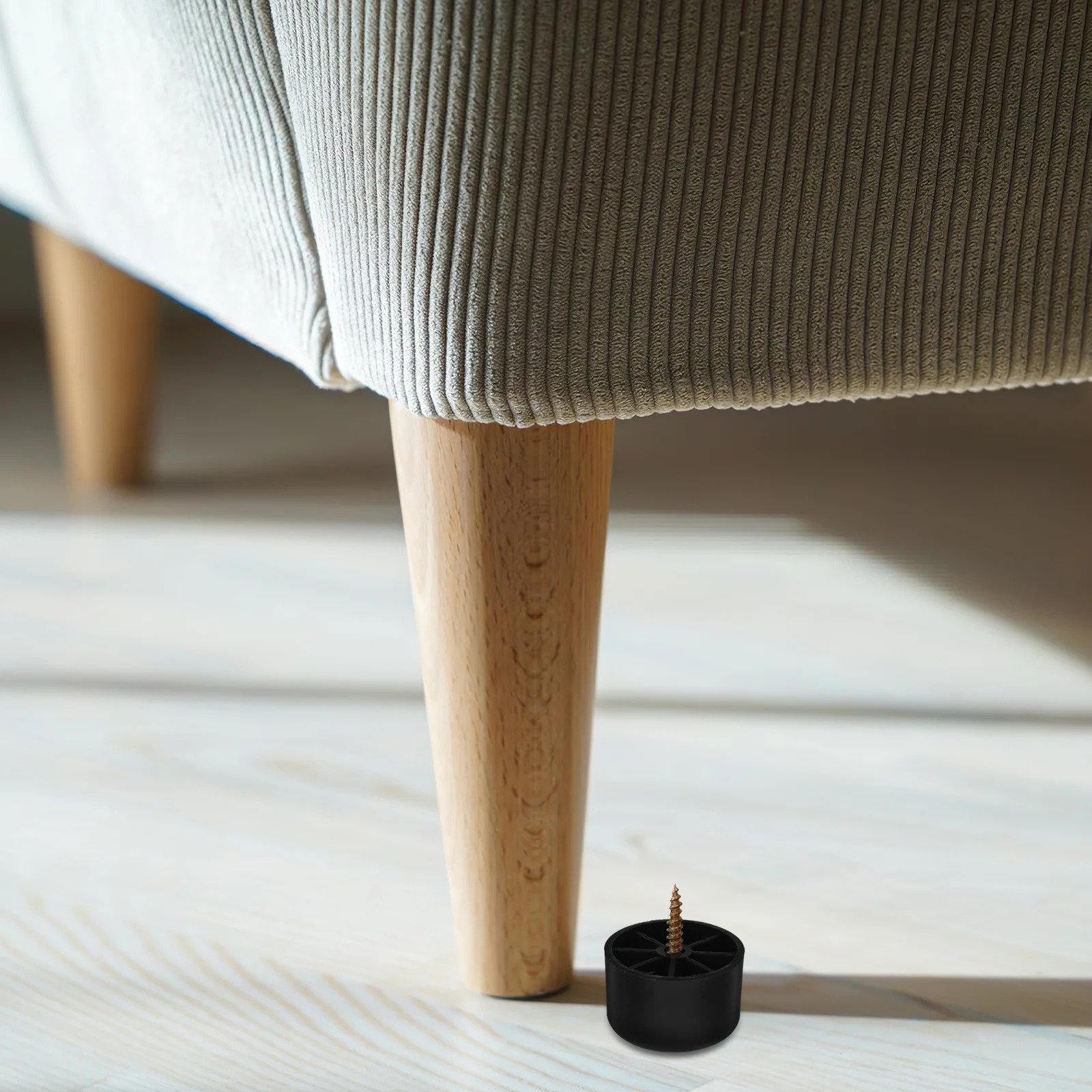 

8Pcs Sofa Legs Replacement Round Plastic Furniture Feet Nonslip Base for Cabinet Couch Stool End Table Stool Legs