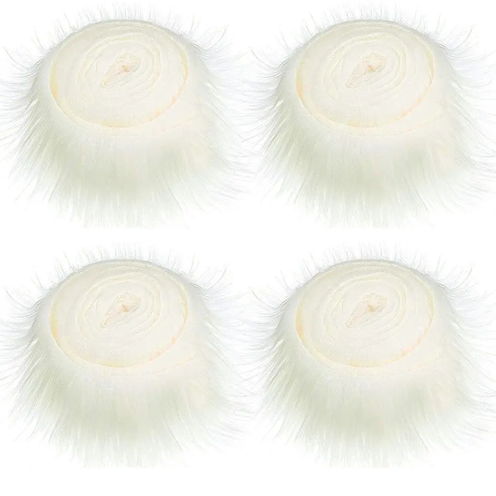 Multicolor Long Plush Fur Trim Fabric Roll