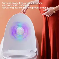 Toilet Sterilization Lamp UVC UV Portable Mini Sterilization Lamp LED Toilet Bowl Light USB Rechargeable Ultraviolet Sterilizer