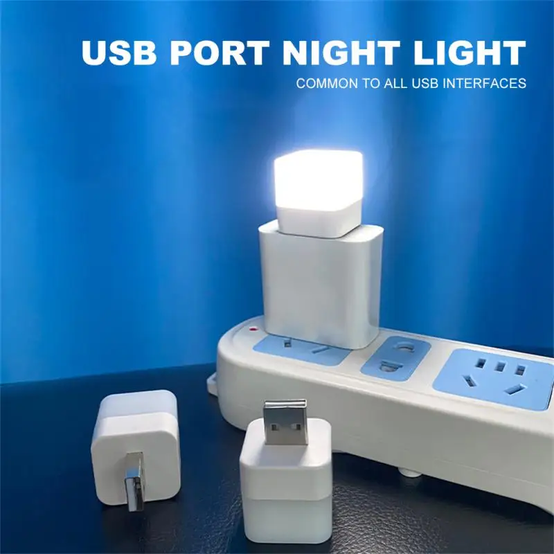 XIAOMI USB Plug Night Light Mini Book Reading Lamp Computer Mobile Power Bank Rechargeable Light Eye Protection Bedside Lamp