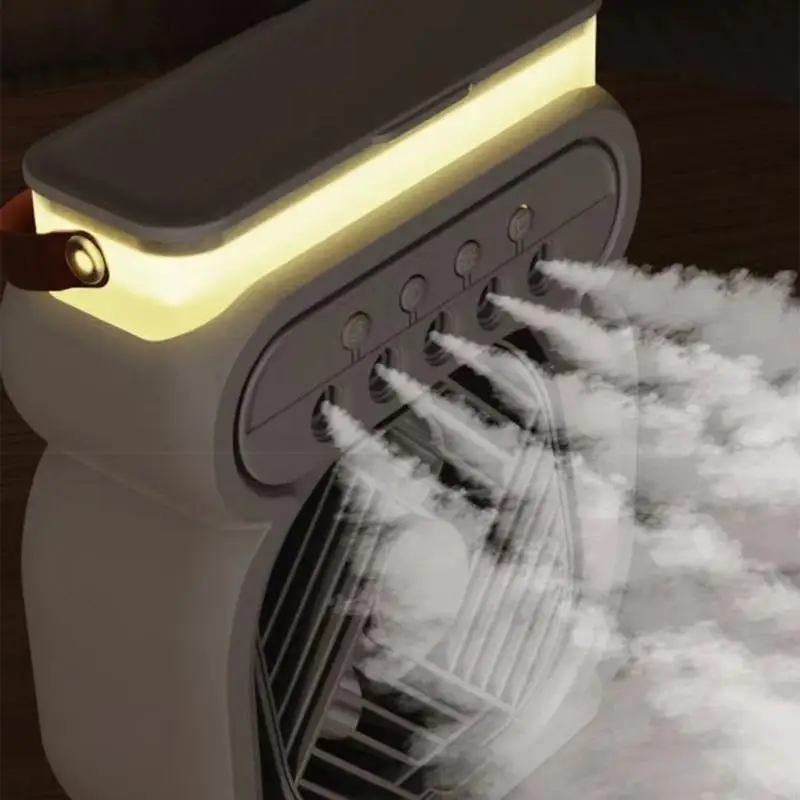 Practical Hanging Fan with Light USB Outdoor Travel Fan Office Fan ABS Texture Perfect for Office Home and Outdoor Use N58D