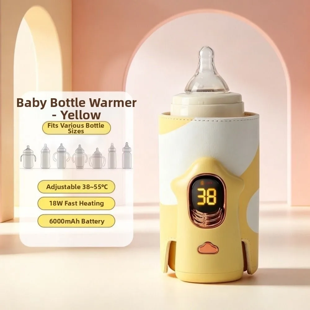 Multifunction Baby Bottle Warmer LED Display Wireless Breast Milk Warmer Insulated Accurate Temperature Control