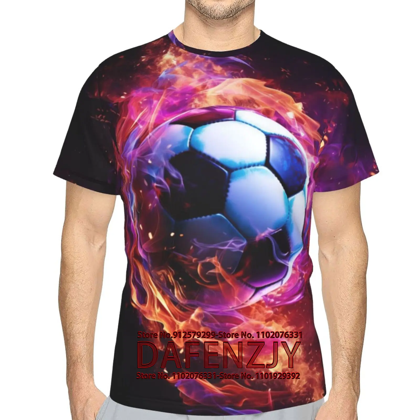 Unisex 3D Print Shirts Colorful Football Graphic Tees for Men Women Teens