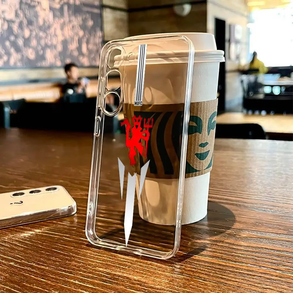 

ma-manchester-r united-a Phone Case For SamsungS25,24,21,22,23,30,Ultra,20,Plus,Fe,Lite,Note,10,9,5G Transparent Cover