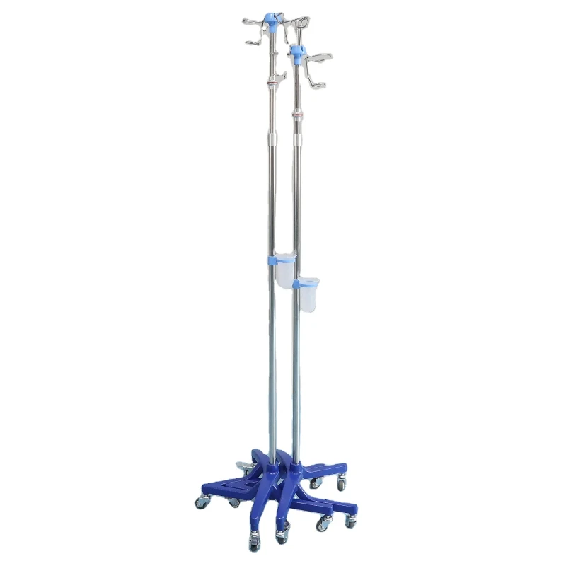 On sale medical IV pole stand adjustable Infusion stand convenient and durable drip stand