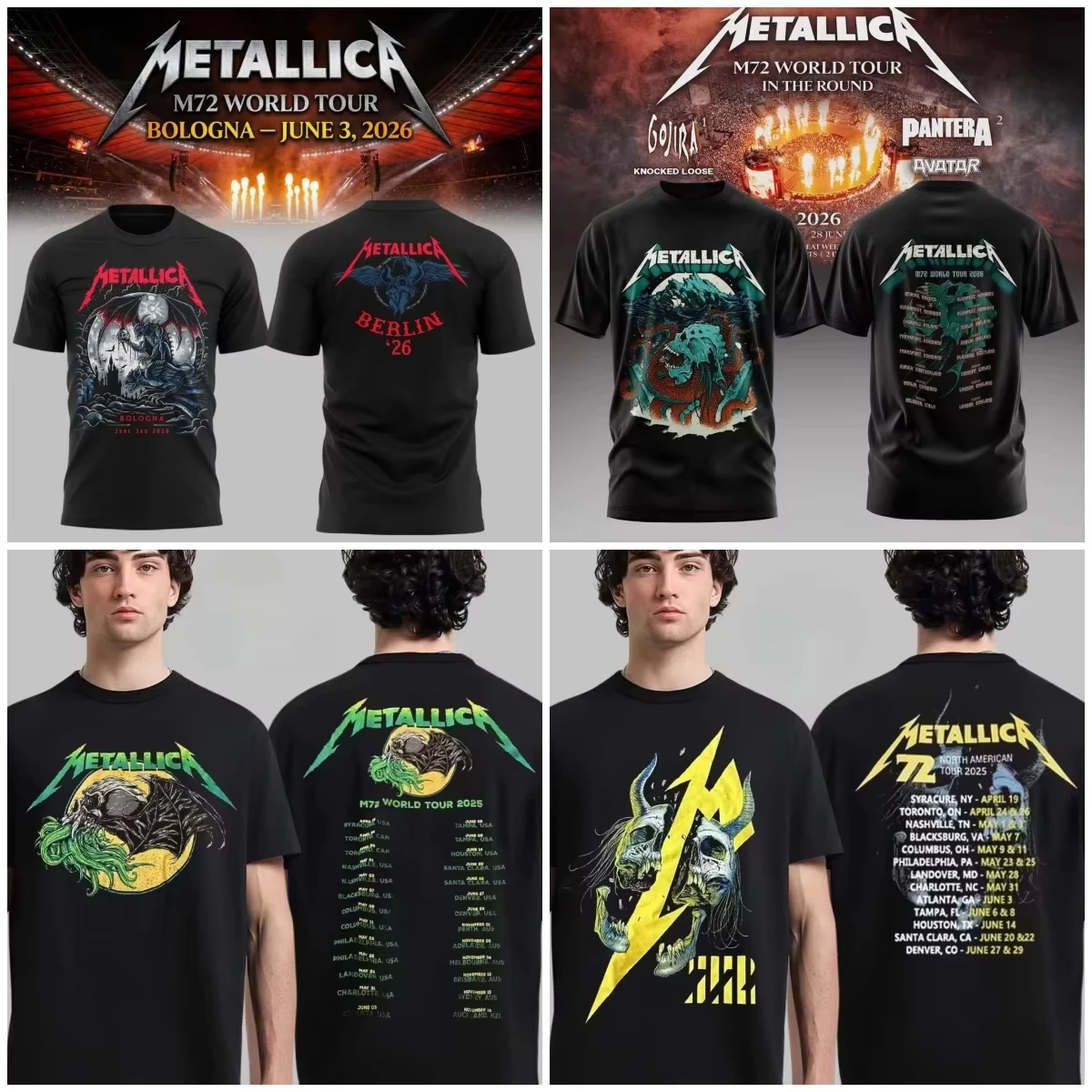Metallica M72 Life Burns Faster Las Vegas Tour Graphic T-Shirt, Unisex Men Women Y2K Vintage Heavy Metal Fan Ins