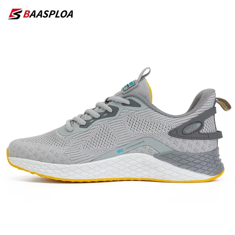 Baasploa Heren Casual Sneakers Nieuwe Mode Lichtgewicht Sportschoenen Voor Heren Mesh Ademende Hardloopschoenen Antislip Gratis Verzending