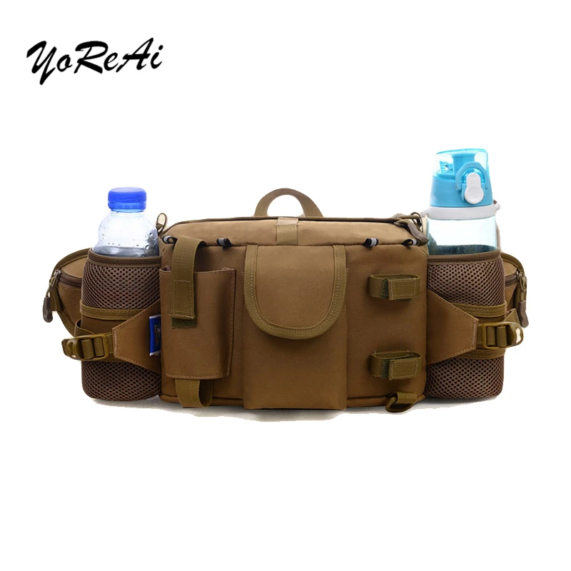 YoReAi Camouflage Bag Military Tactical Outdoor Waist Belt Bag Portable Waist Pack Messenger Bum Bag Package Travel Running Bags