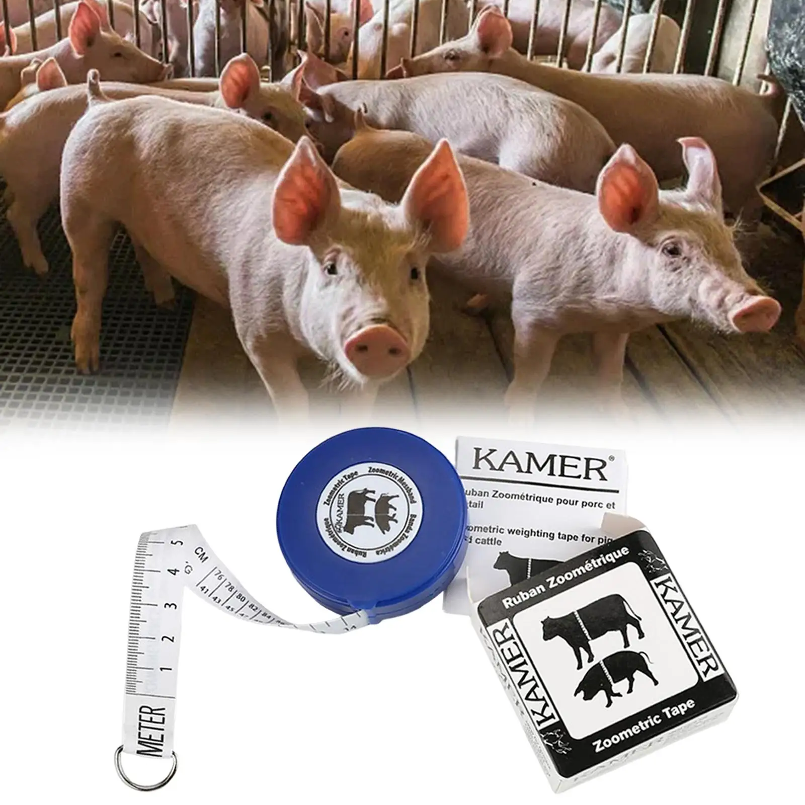 2.5M Cattle Pigs Body Weight Measuring Tape Poultry Animal Retractable