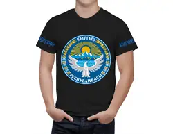 Vintage Kyrgyzstan Flag T Shirt Streetwear Patriotic Short Sleeve Personality Tee Shirt Coat Of Arms 3d Printed T-shirt