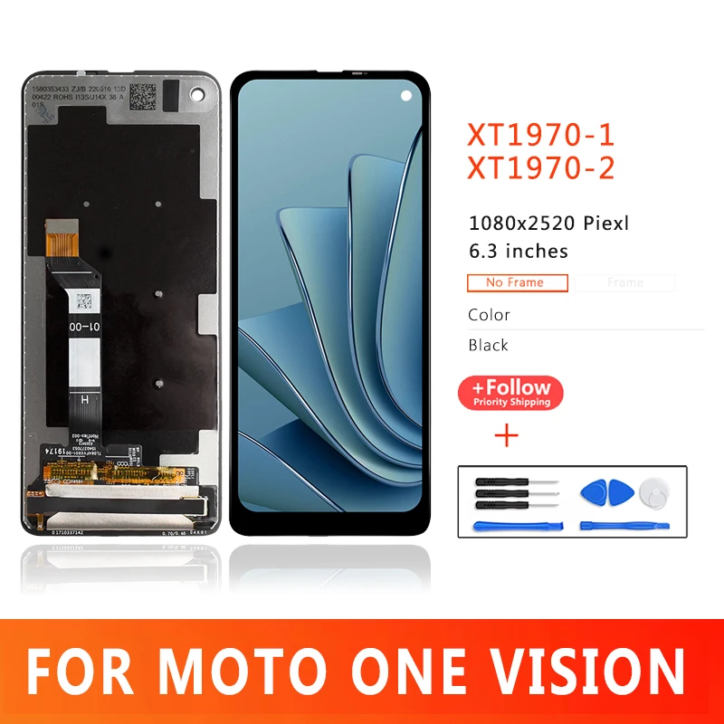 

6.3 Inch Premium Quality LCD Display For Motorola One Vision Touch Screen Display For MOTO XT1970-1 XT1970-2 Screen Replacement