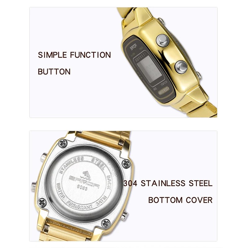 SANDA Women Golden Classic Quartz Watch Fashion Female Elegant Clock Luxury Gift Watches Casual Ladies Waterproof Wristwatch6053