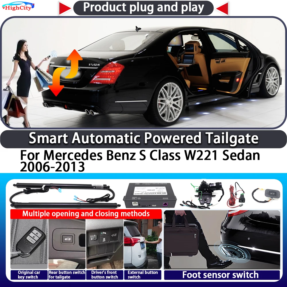 

For Mercedes Benz S Class W221 Sedan 2006-2013 Smart Automatic Powered Tailgate Key Control Close Kit Electric Power Tailgate