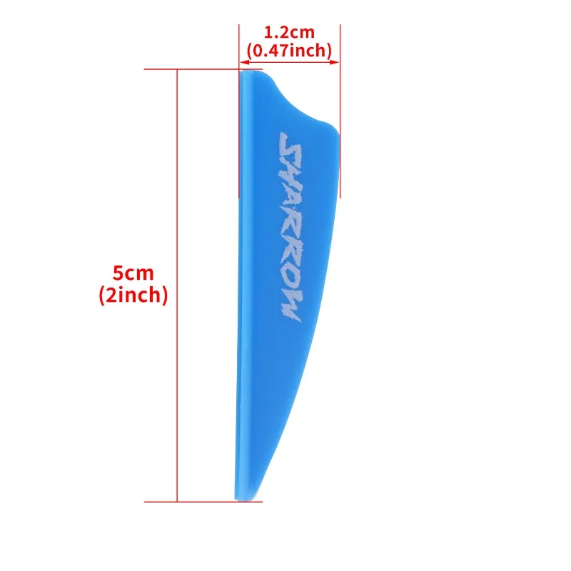 100pcs Archery 2inch Rubber Feathers Shield Vanes DIY Carbon Fiberglass Arrow Shaft for Target Hunting Shooting Accessories