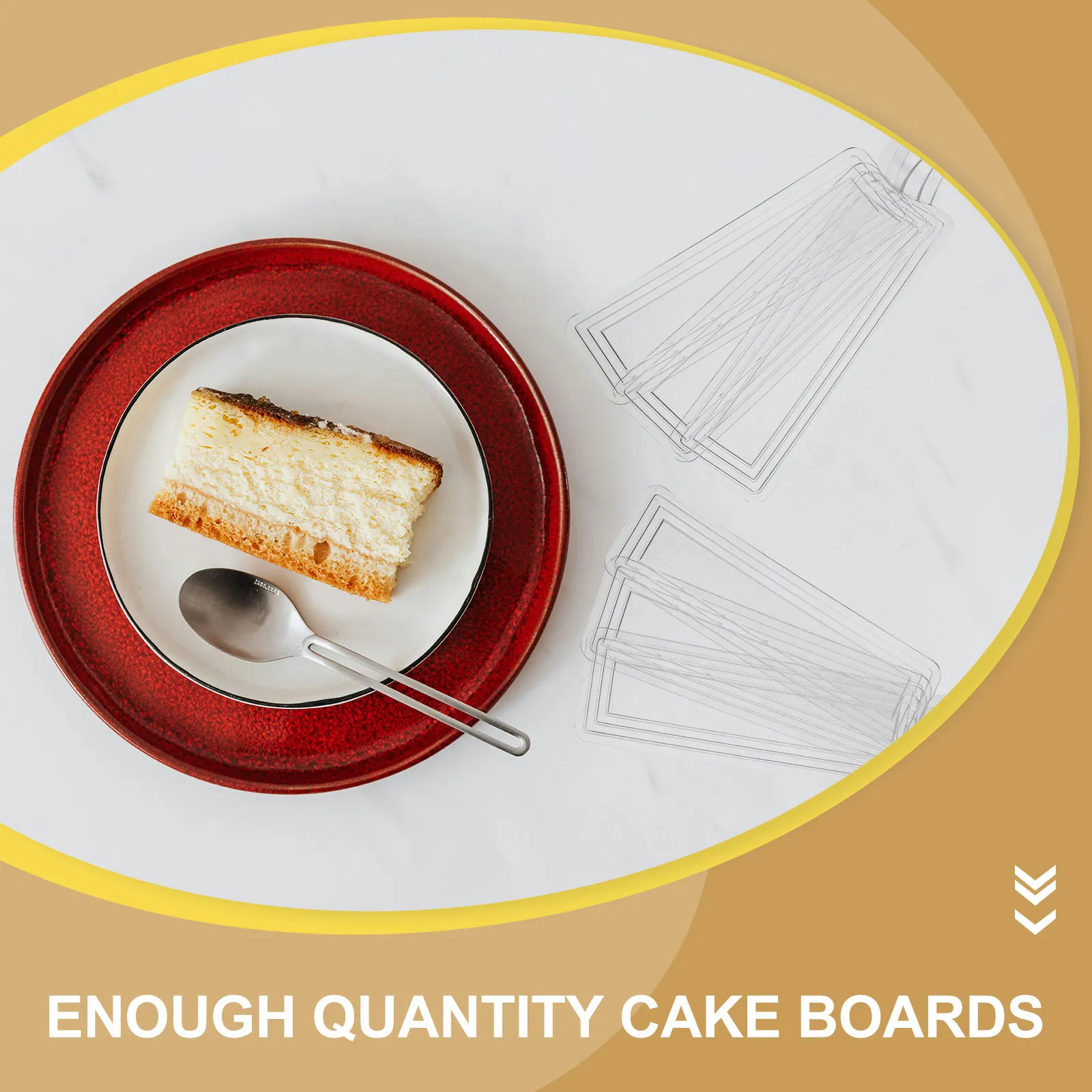 

100 шт. Премиальные многоразовые пластиковые подставки для тортов с ручкой для пекарен, домашней выпечки, сервировки десертов и использования на вечеринках