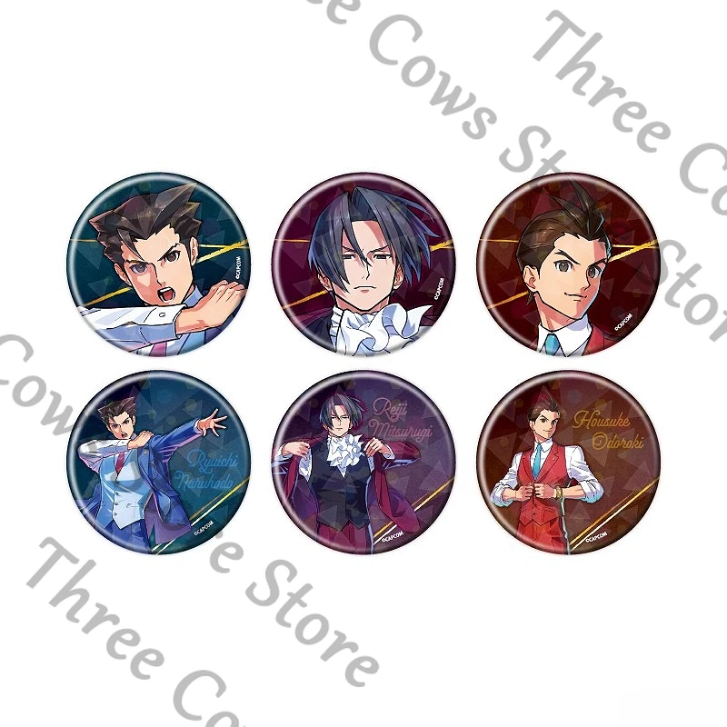 Anime Ace avocat Miles Edgeworth Apollo Justice Phoenix Wright Cosplay dessin animé Badge moins de calories Transcard mascotte carte cadeau