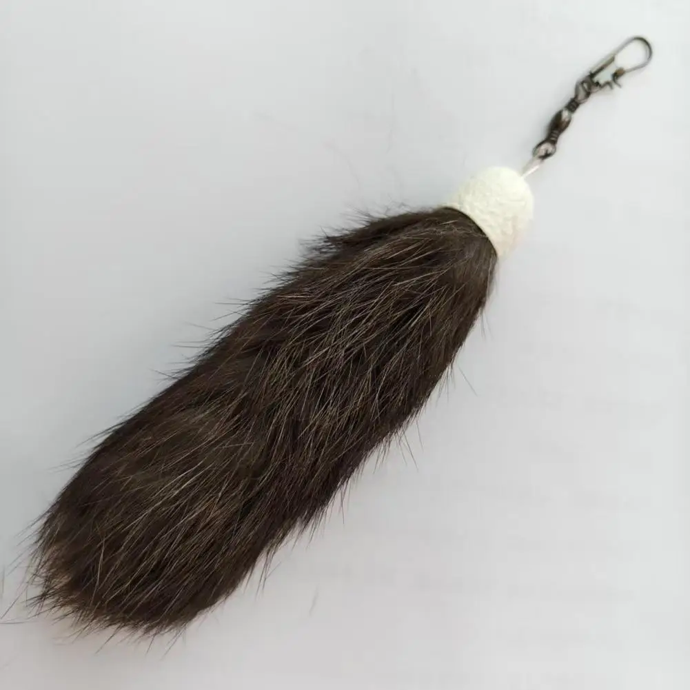 Faux Fur Tail Cat Toy, Realistic Plush Tail, Interactive Hunting Toy for Cats, Simulated Tail with Connector for Teasing Sticks