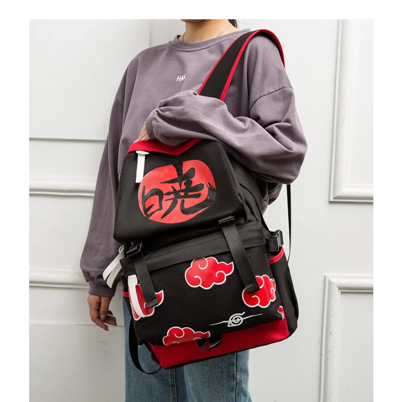 Mochila impermeable de Naruto para estudiantes, Bolsa Escolar informal con dibujos animados de Anime Shinobu Akira, transpirable, resistente al desgaste