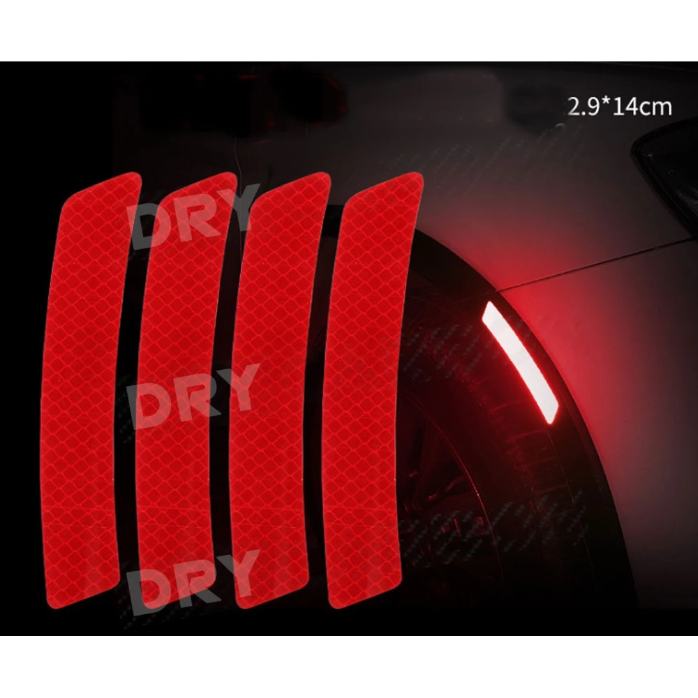 

Car Reflective Safety Strip Stickers Car Wheel Eyebrow Reflective Sticker Reflective Warning Safety Tape Accessories Body Kits