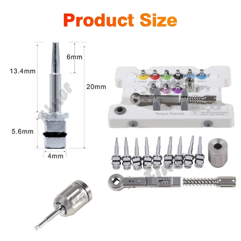 Dental Implant Screwdriver Set Universial Prosphetic Kit Implant Screw Driver Torque Wrench Ratchet Repair Tool Kit Dentistry