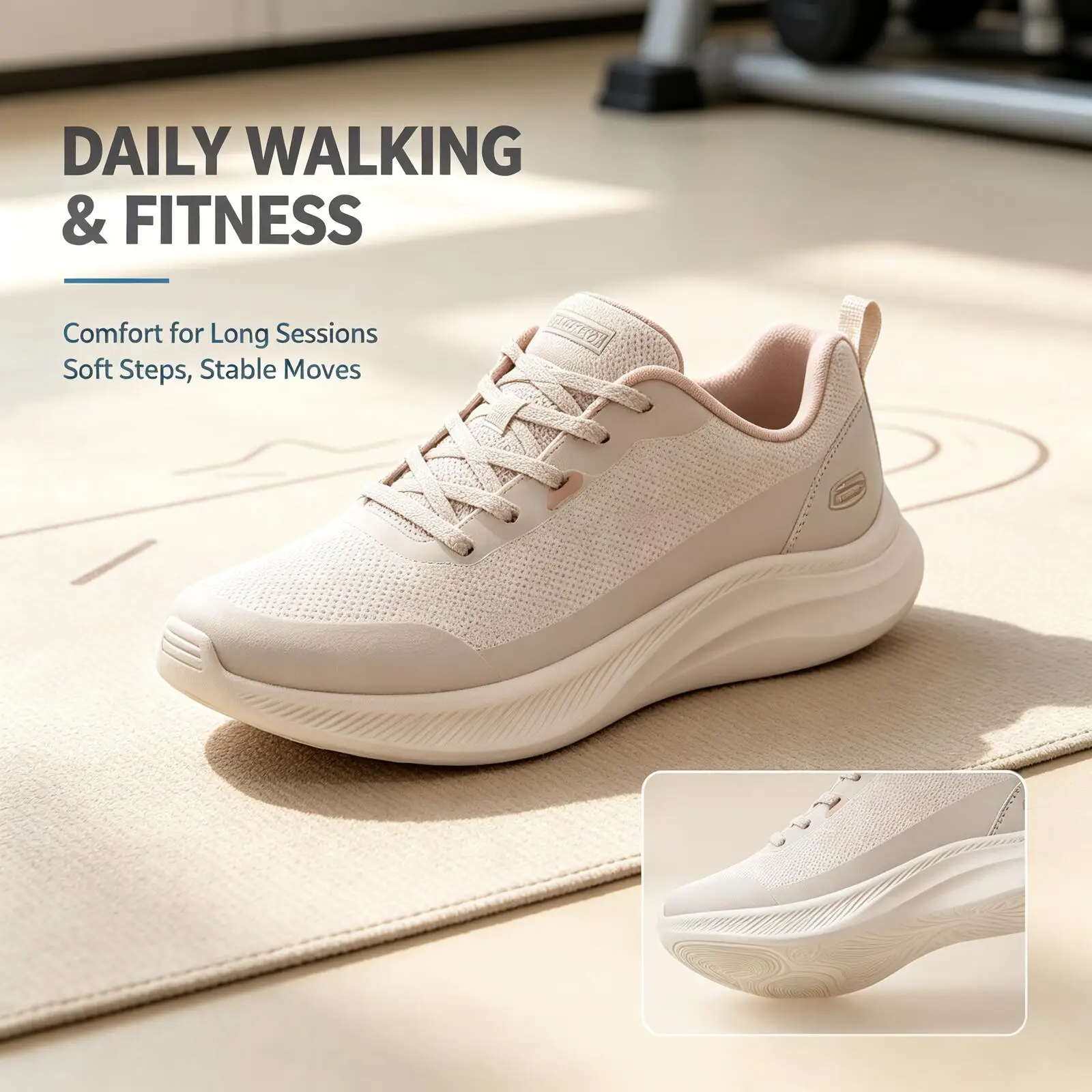Skechers Ladies Lightweight Comfort Walking Sneakers Breathable Mesh Casual Sport Shoes 117730-OFWT