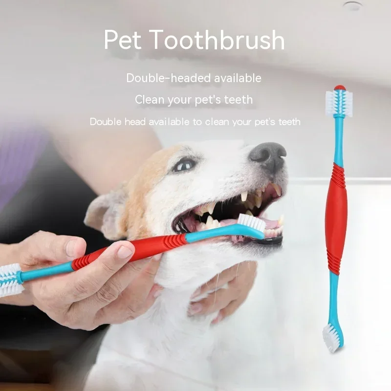 New Double Headed Dog And Cat Pet Hygiene Dental Care Dog Cat Toothbrush Pet Oral Cleaning Supplies