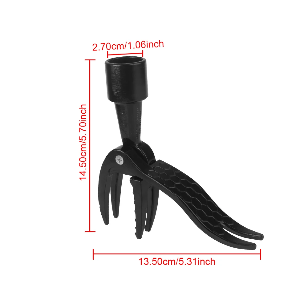 Gardening Weeding Head Replacement Digging Claw Foot Pedal Weed Puller Root Remover Black Stand Up Weeding tool