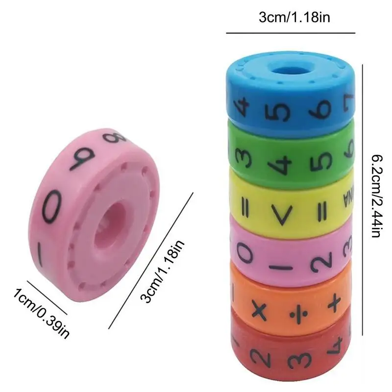 Magnetic Math Cylinder Abacus Count Puzzle Cube, Magic Intelligence, Aritmética, Brinquedos matemáticos para crianças, Educação Aprendizagem