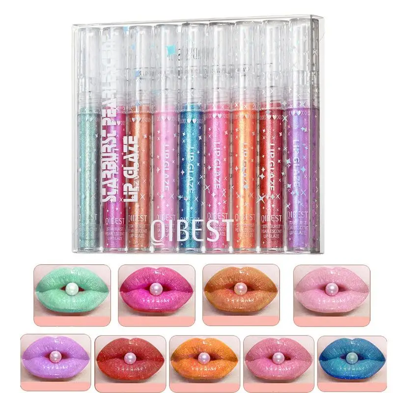 Kit de gloss pailmétrage cfplumping Jules, brillant à lèvres brillant, longue durée, étanche, Rotterdam kly charmant, lot de 9