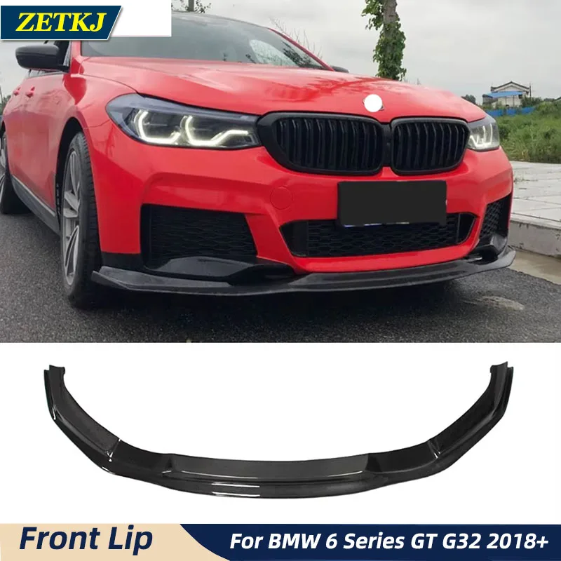 Rear Carbon Fiber Car Front Bumper Lip Shin Shovel Protector For BMW New 6 Series GT G32 2018+ Car Modification Upgrade