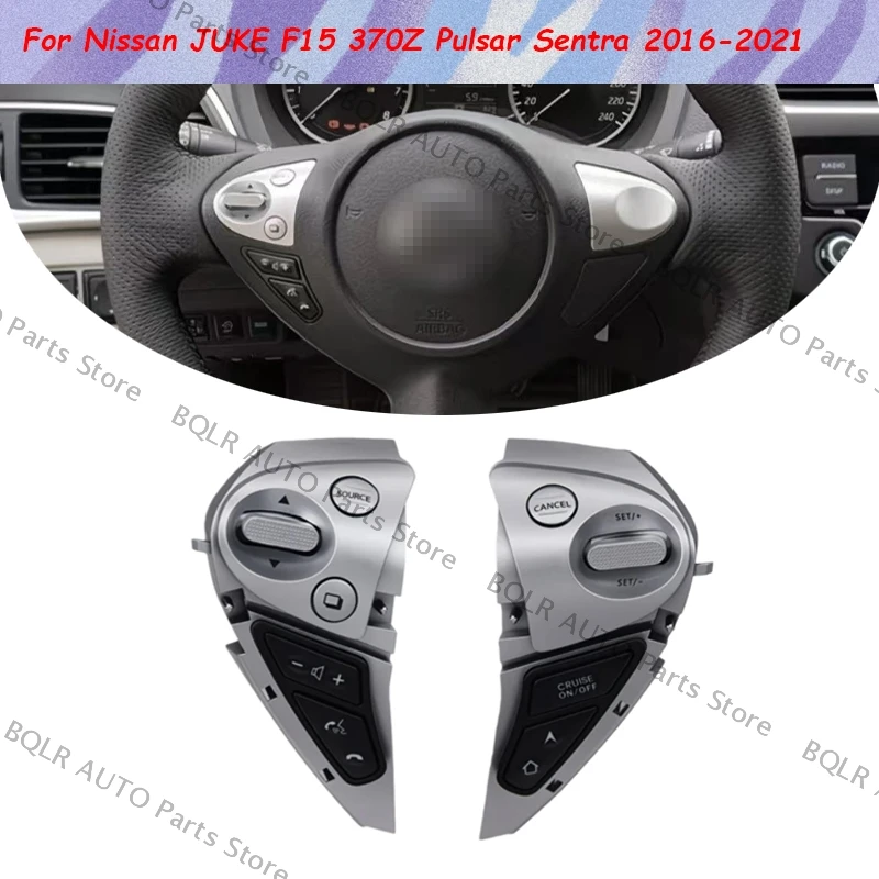 

For Nissan JUKE F15 370Z Pulsar Sentra 2016-2021 A70M-1Set Steering Wheel Volume Phone Constant Cruise Control Button Switch