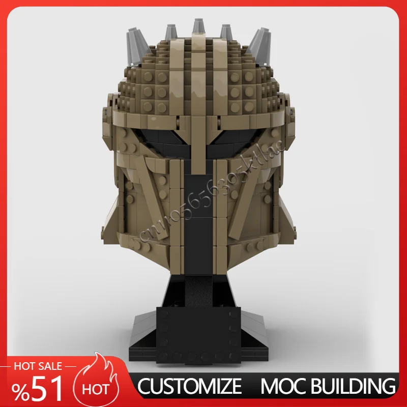 

Новый 766 шт. MOC космическая битва мандалорский бронетер шлем модель строительные блоки технология DIY кирпичи творческая сборка игрушки подарки