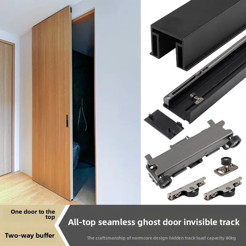 

Фурнитура для скрытых дверей: Невидимая регулируемая направляющая для деревянных дверей (от 1 до 2 дверей), левая и правая, с регулировкой по высоте