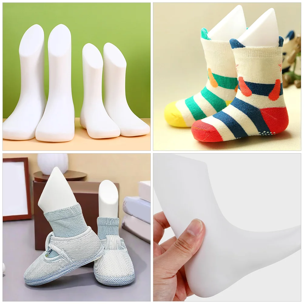 Mannequin de chaussette en plastique pour enfant en bas âge, modèle de pied de bébé, outil d'affichage, faux pieds, moule