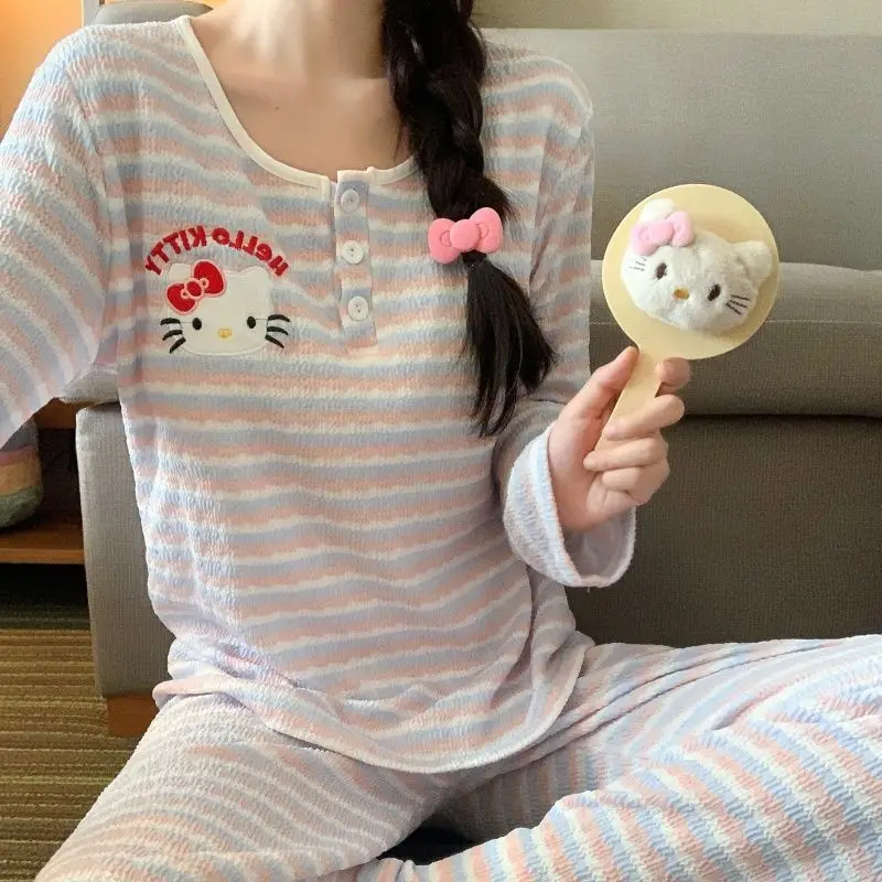 Hello Kitty Sanrio Offers and Liquidation Set 2 Piece Woman Women Sets Outfit New Matching Pants Novelty in Coordinated Products