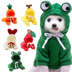 Cute Frog Warm Dog Hoodie, Para Chihuahua Clothes Coat, Puppy Costume, French Bulldog Pet Sweatshirts