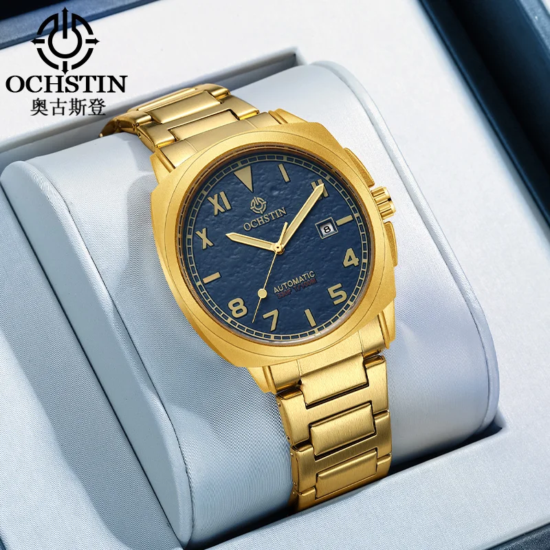 OCHSTIN Man Business Automatic Mechanical Watch Men's Master Series Polished Stainless‑Steel Bracelet Water Resistant Wrist