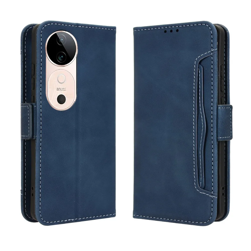 For VIVO S19 / S19 Pro 5G Wallet Case Magnetic Book Flip Cover Card Photo Holder Luxury Leather Mobile Phone Cases image 2
