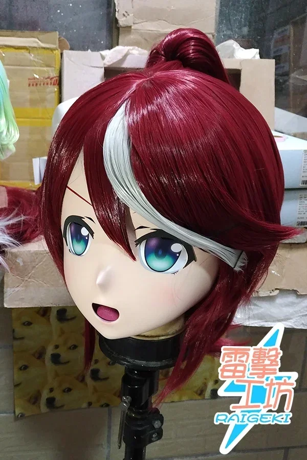 (راجيكي ماكس 87) الراتنج 2/3 رئيس كروسدرسر BJD دمية Kigurumi أنيمي جميلة ديربي توكاي تيو قناع تأثيري